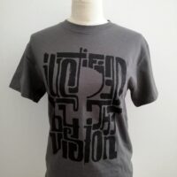 Justified T-shirt (black on charcoal)