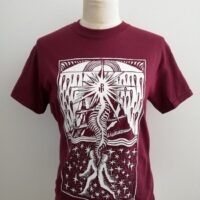 Osiris T-shirt (white on maroon)